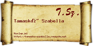 Tamaskó Szabella névjegykártya